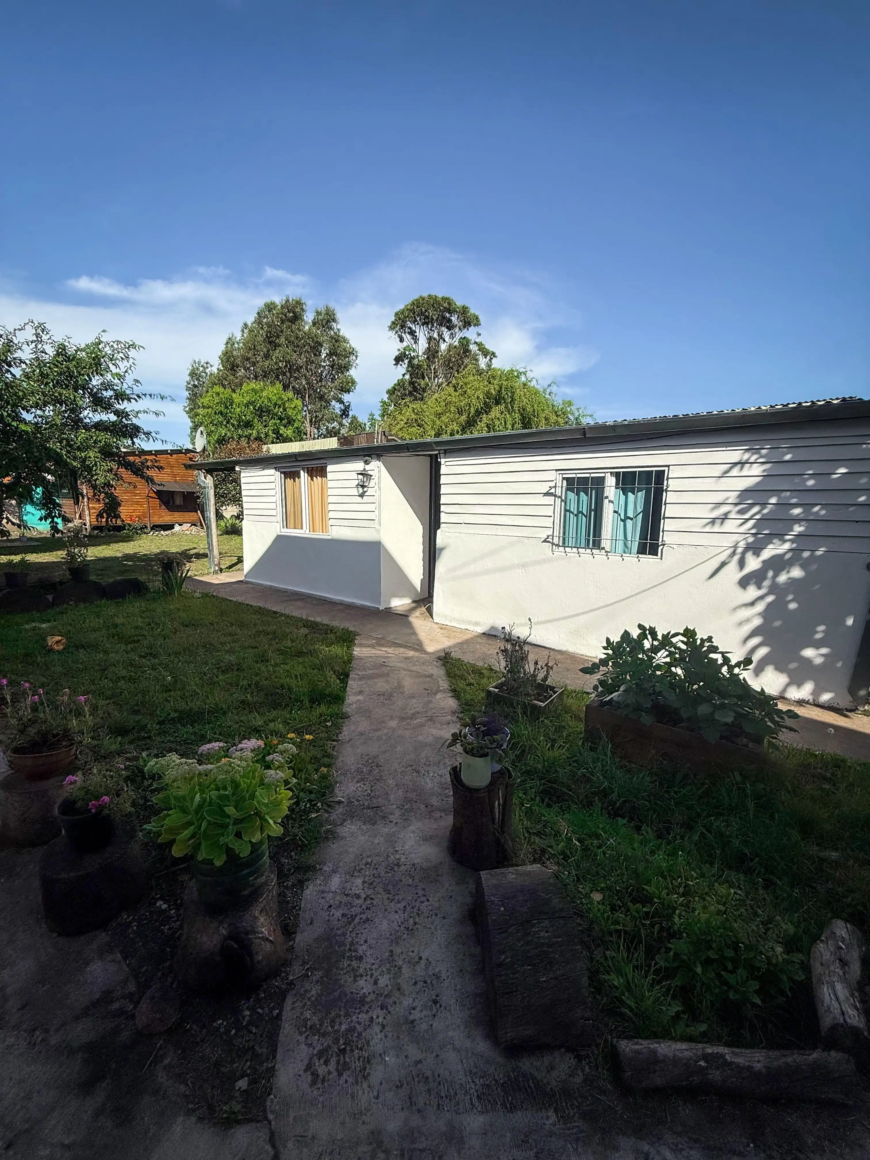 Casa B — fachada y jardín
